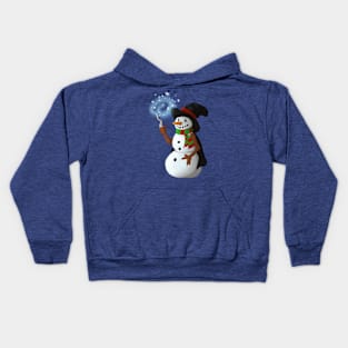 Frosty magic snowman Kids Hoodie